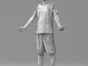 soccer player 1114-1 3d print ready 3D Print Model