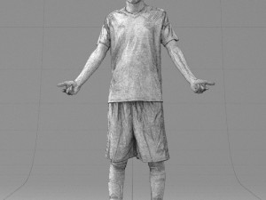soccer player 1114-1 3d print ready 3D Print Model