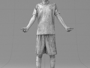 soccer player 1114-1 3d print ready 3D Print Model