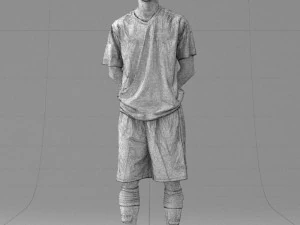 000310 Young Soccer Player 1114 3D Model