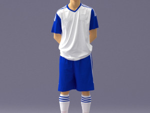 soccer player 1114-3 3d print ready 3D Print Model