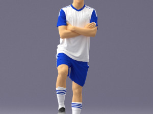 soccer player 1114-4 3d print ready 3D Print Model