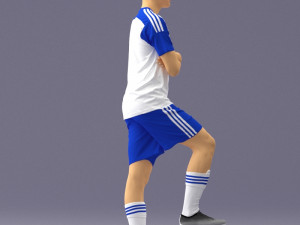 soccer player 1114-4 3d print ready 3D Print Model