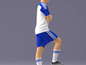 000311 Young Soccer Player Standing with Ball 1114 3dp 3D Print Model