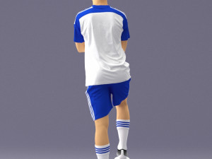 soccer player 1114-4 3d print ready 3D Print Model