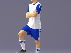 soccer player 1114-4 3d print ready 3D Print Model