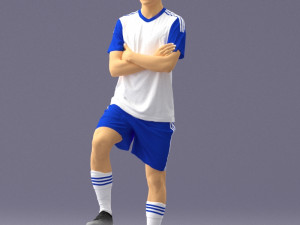 soccer player 1114-4 3d print ready 3D Print Model