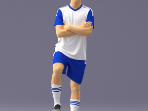 soccer player 1114-4 3d print ready 3D Print Model