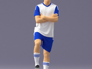 soccer player 1114-4 3d print ready 3D Print Model
