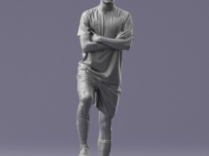 soccer player 1114-4 3d print ready 3D Print Model