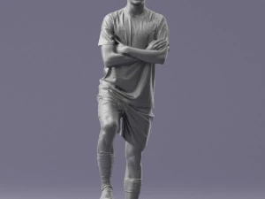000311 Young Soccer Player Standing with Ball 1114 3dp 3D Print Model