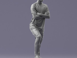 soccer player 1114-4 3d print ready 3D Print Model
