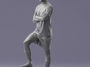 000311 Young Soccer Player Standing with Ball 1114 3dp 3D Print Model