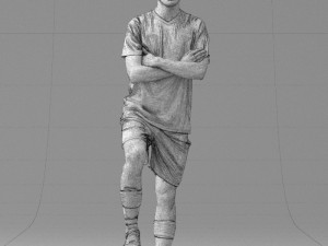 soccer player 1114-4 3d print ready 3D Print Model