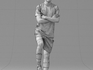 soccer player 1114-4 3d print ready 3D Print Model