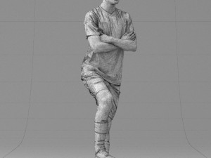 soccer player 1114-4 3d print ready 3D Print Model