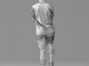 soccer player 1114-4 3d print ready 3D Print Model