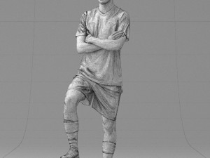 soccer player 1114-4 3d print ready 3D Print Model