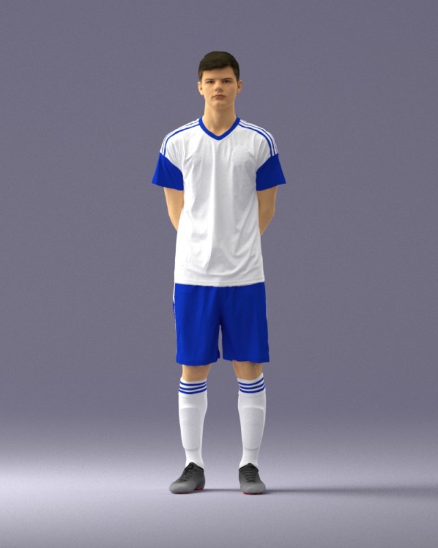 soccer player 1114-5 3D-Modell .c4d .max .obj .3ds .fbx .stl .blend 