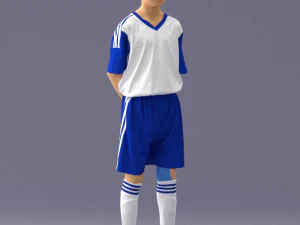 000313 Young Boy Soccer Player 1114 3D Model