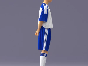 000313 Young Boy Soccer Player 1114 3D Model