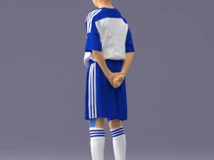 000313 Young Boy Soccer Player 1114 3D Model