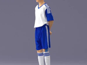 000313 Young Boy Soccer Player 1114 3D Model