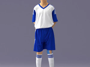 000313 Young Boy Soccer Player 1114 3D Model