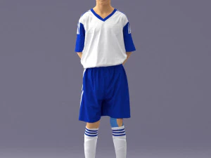 000313 Young Boy Soccer Player 1114 3D Model