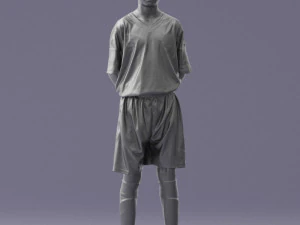 000313 Young Boy Soccer Player 1114 3D Model