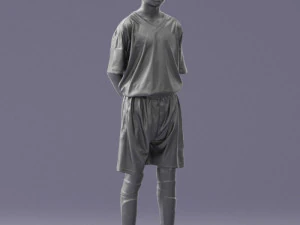 000313 Young Boy Soccer Player 1114 3D Model