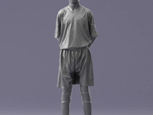 000313 Young Boy Soccer Player 1114 3D Model