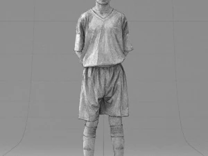 000313 Young Boy Soccer Player 1114 3D Model