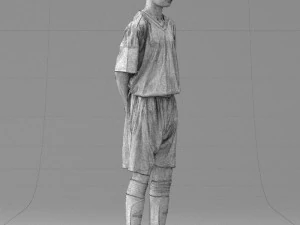 000313 Young Boy Soccer Player 1114 3D Model