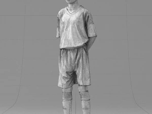 000313 Young Boy Soccer Player 1114 3D Model