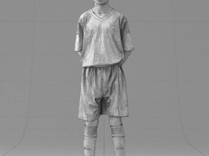 000313 Young Boy Soccer Player 1114 3D Model