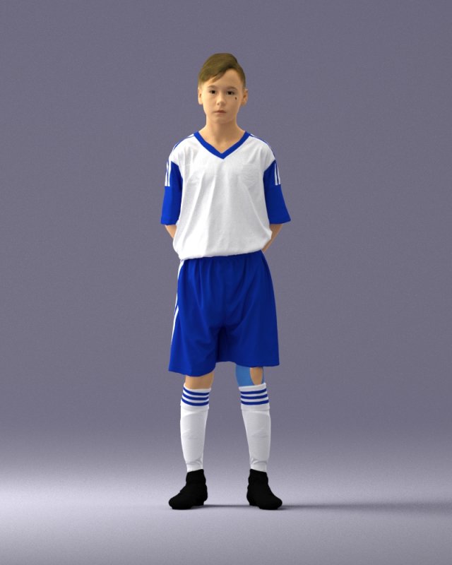 soccer player 1114-6 3d print ready 3D 프린트 모델 .c4d .max .obj .3ds .fbx .stl .blend 