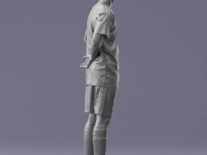 000314 Male Soccer Player with Ball 1114 3D Model