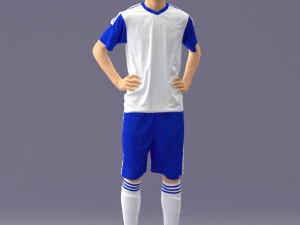 000315 Male Soccer Player with Hands on Hips 1114 3D Model