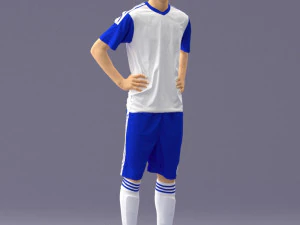000315 Male Soccer Player with Hands on Hips 1114 3D Model