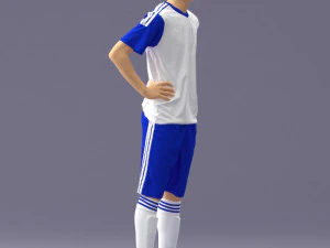 000315 Male Soccer Player with Hands on Hips 1114 3D Model