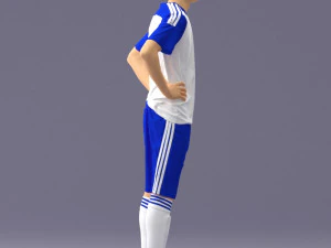 000315 Male Soccer Player with Hands on Hips 1114 3D Model