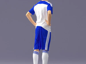 000315 Male Soccer Player with Hands on Hips 1114 3D Model