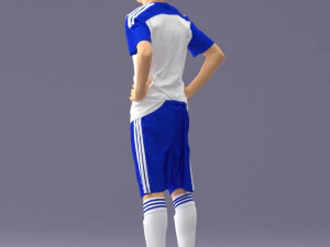 000315 Male Soccer Player with Hands on Hips 1114 3D Model