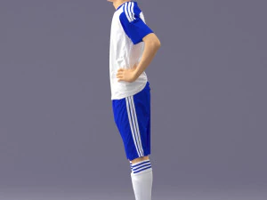 000315 Male Soccer Player with Hands on Hips 1114 3D Model