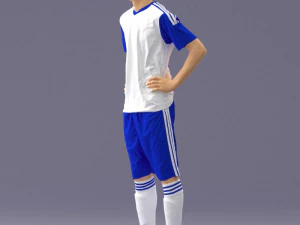 000315 Male Soccer Player with Hands on Hips 1114 3D Model