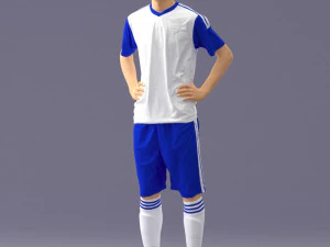 000315 Male Soccer Player with Hands on Hips 1114 3D Model