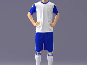 000315 Male Soccer Player with Hands on Hips 1114 3D Model