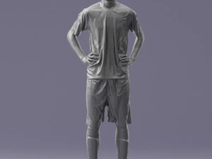 000315 Male Soccer Player with Hands on Hips 1114 3D Model