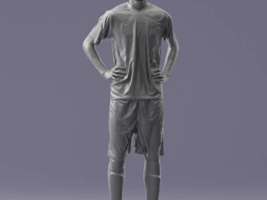 000315 Male Soccer Player with Hands on Hips 1114 3D Model